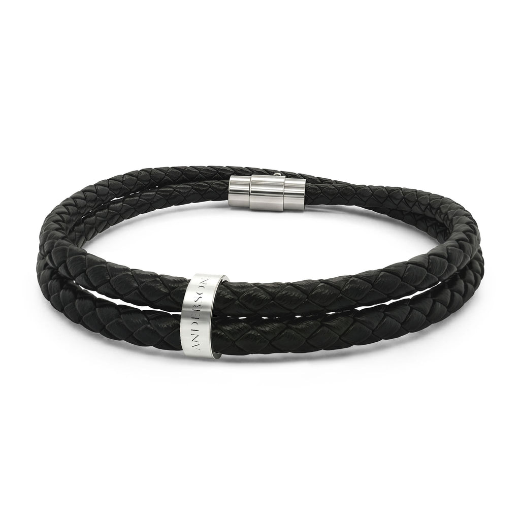 Personalized Leather Bracelet – Custom Engraved Bead