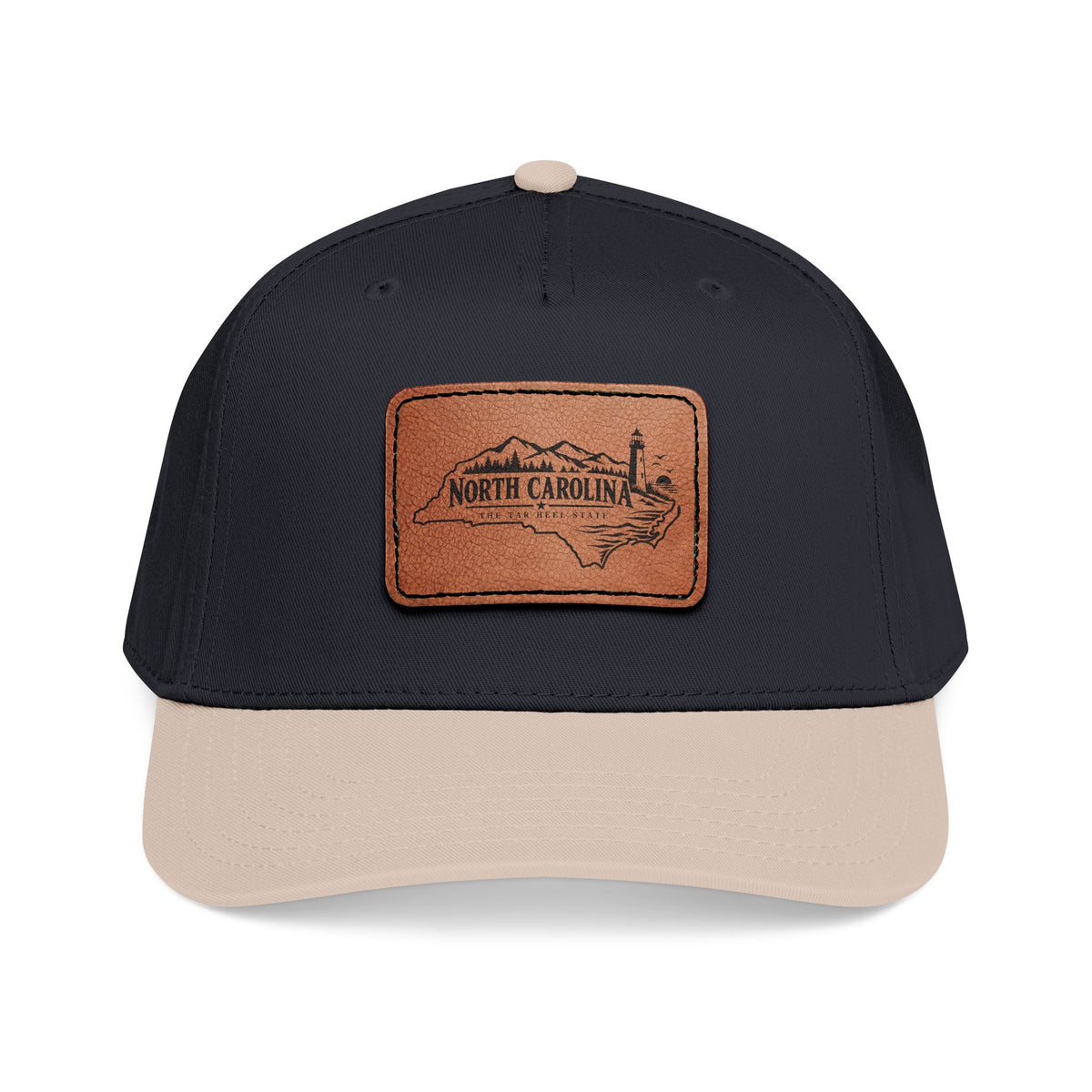 North Carolina Leather Patch Mid Profile Baseball Cap – State Heritage Hat