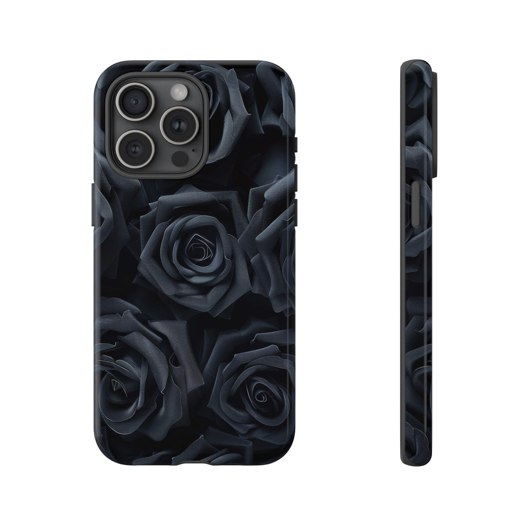 Black Rose Phone Case – Dark Floral Tough Case