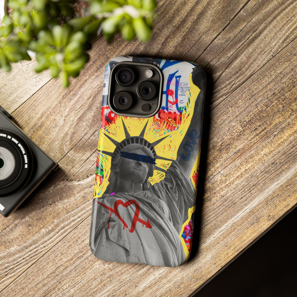 New York Street Art Phone Case – Statue of Liberty Tough Case