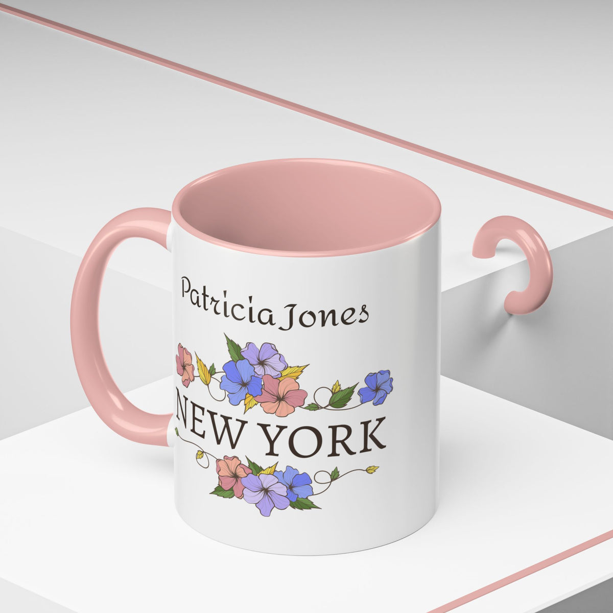 Personalized New York Mug with Name – Floral NYC Gift