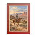 Vintage Western Cowboy Framed Poster – Southwest Desert Art