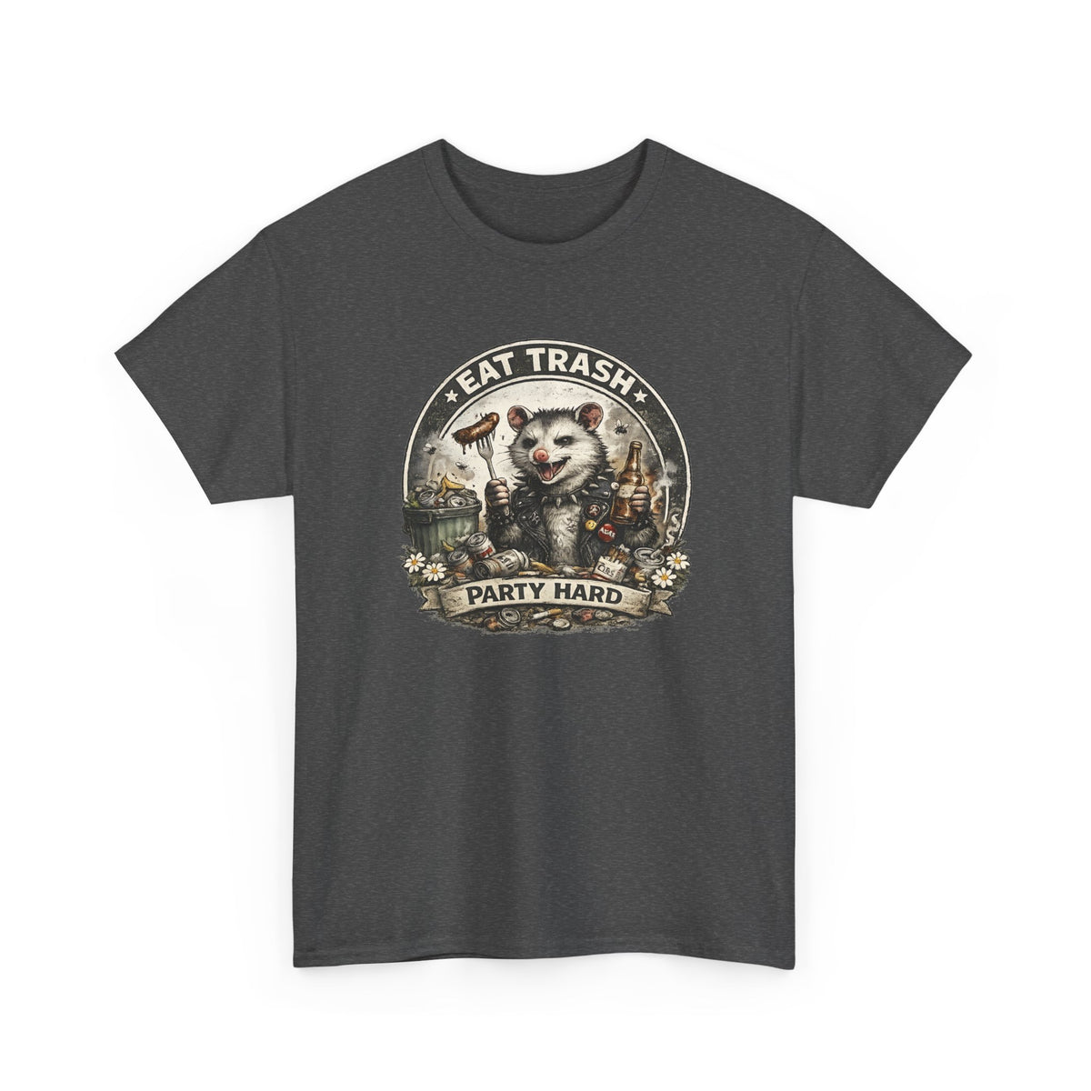 “Eat Trash, Party Hard” Opossum T-Shirt – Funny Graphic Tee