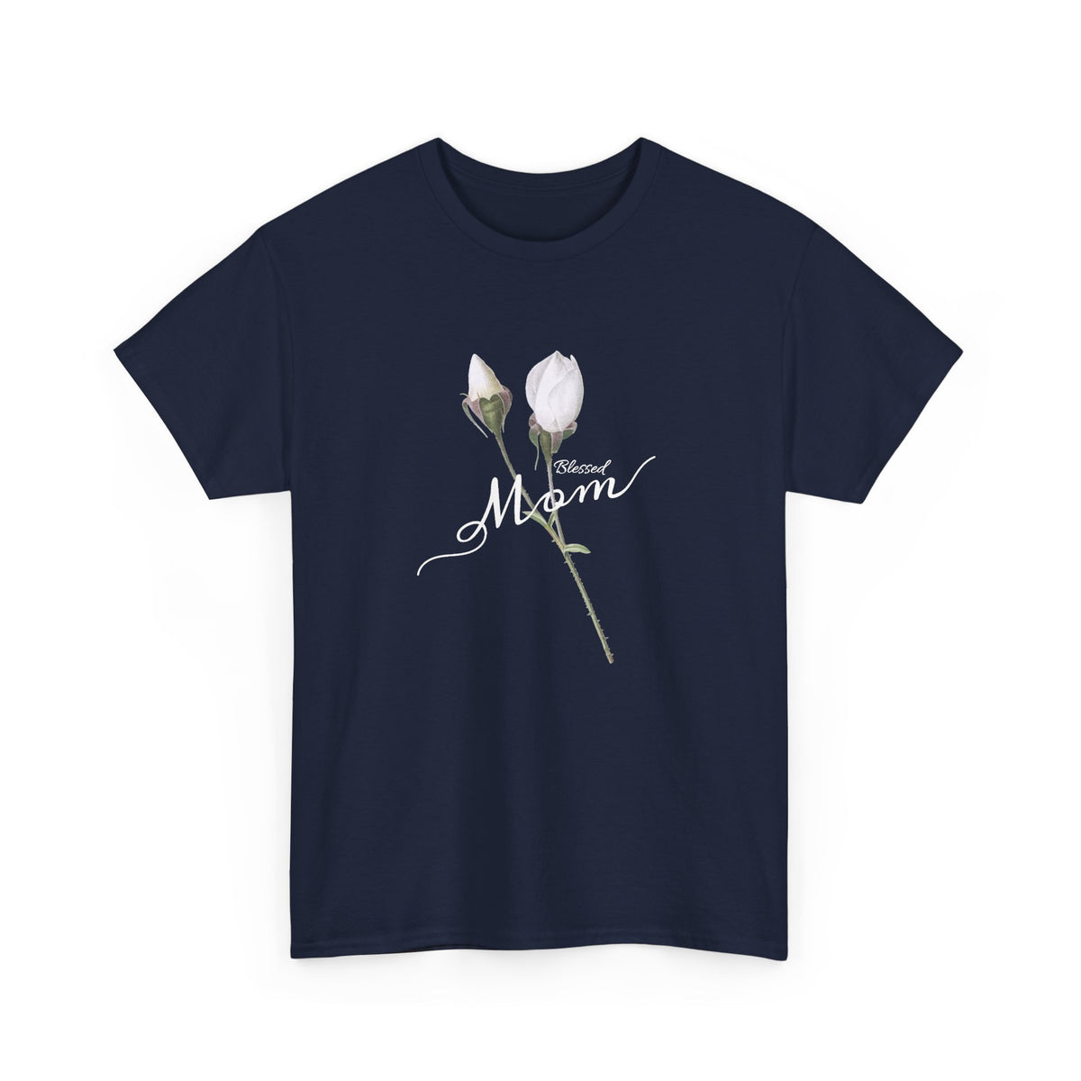 Mom Floral T-Shirt – Minimalist Women’s Cotton Graphic Tee