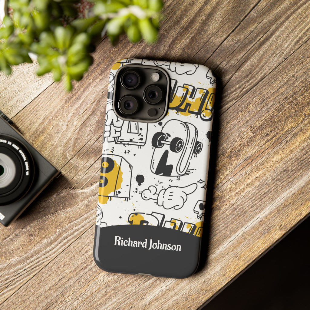 Personalized Graffiti Phone Case with Name – Urban Doodle Tough Case