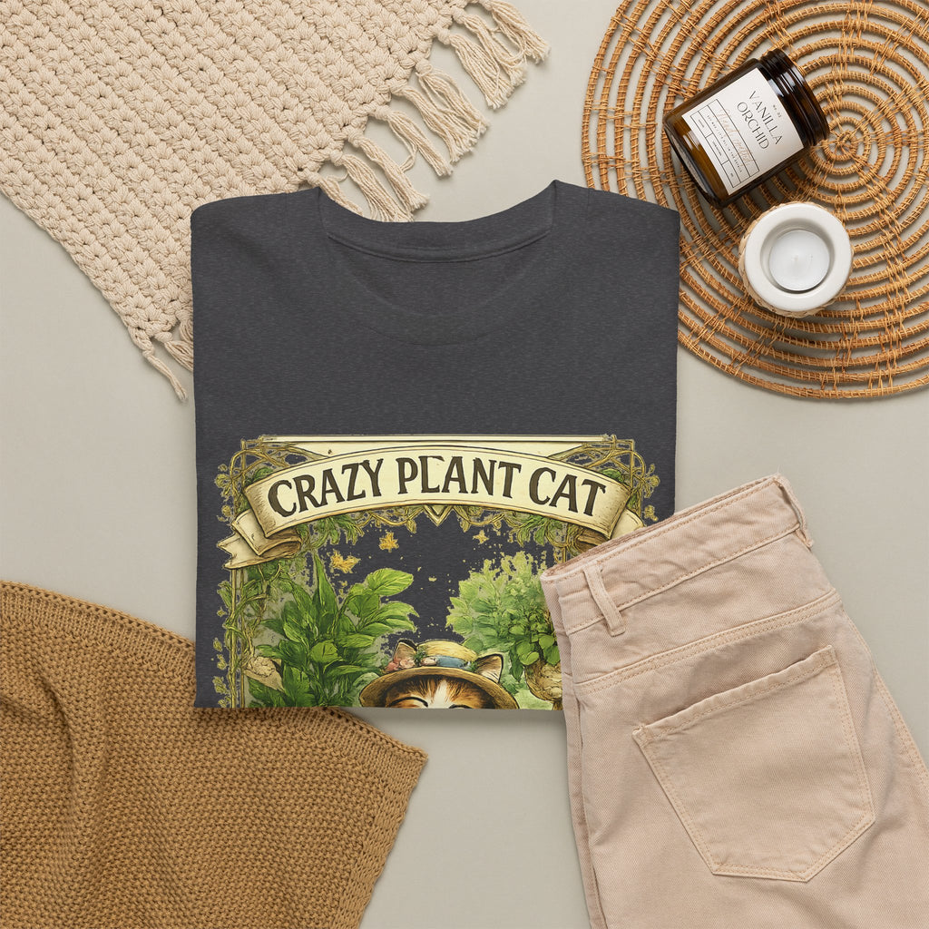 Crazy Plant Cat T-Shirt – Cat & Houseplant Botanical Graphic Tee