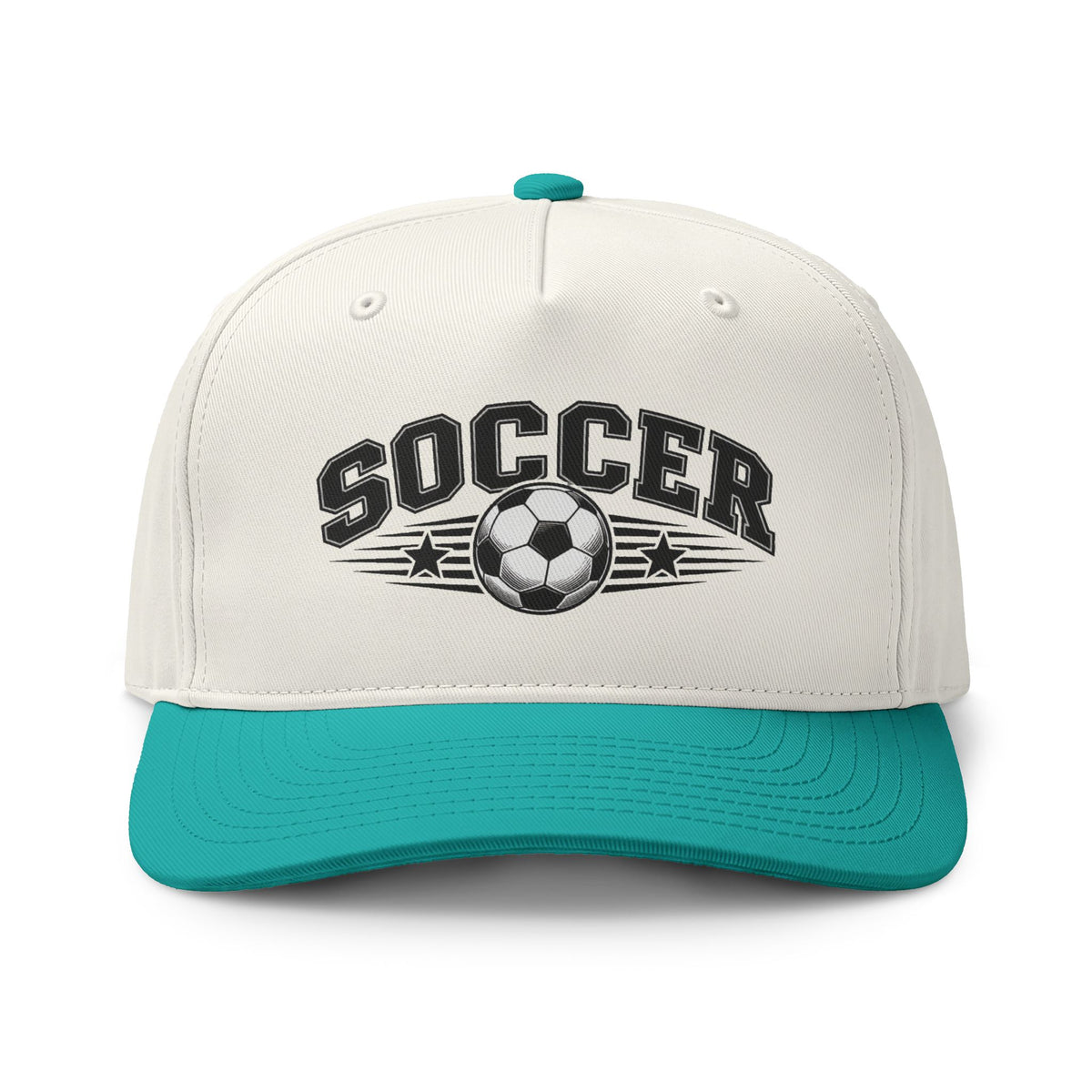 Soccer Two-Tone Cap – Classic Soccer Ball Sports Hat