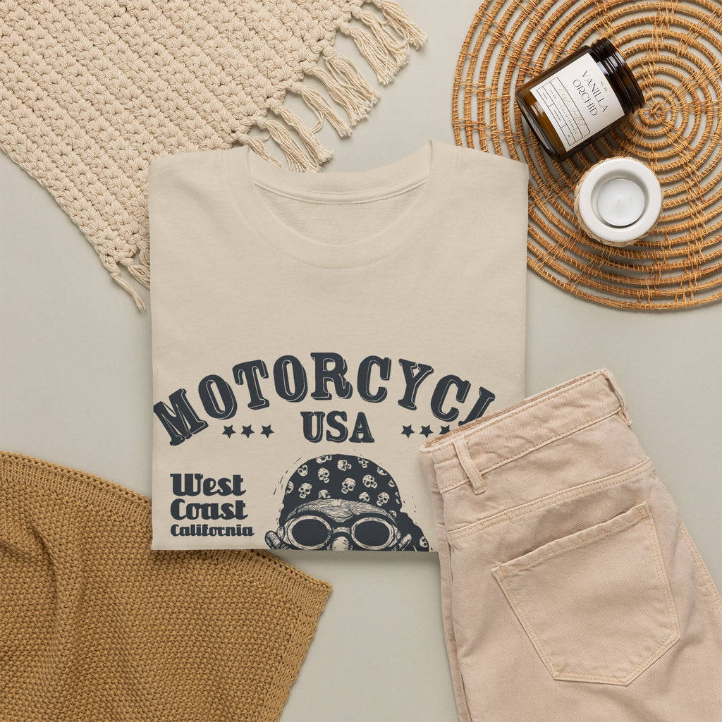 USA Motorcycle T-Shirt – Vintage Biker Life Graphic Tee