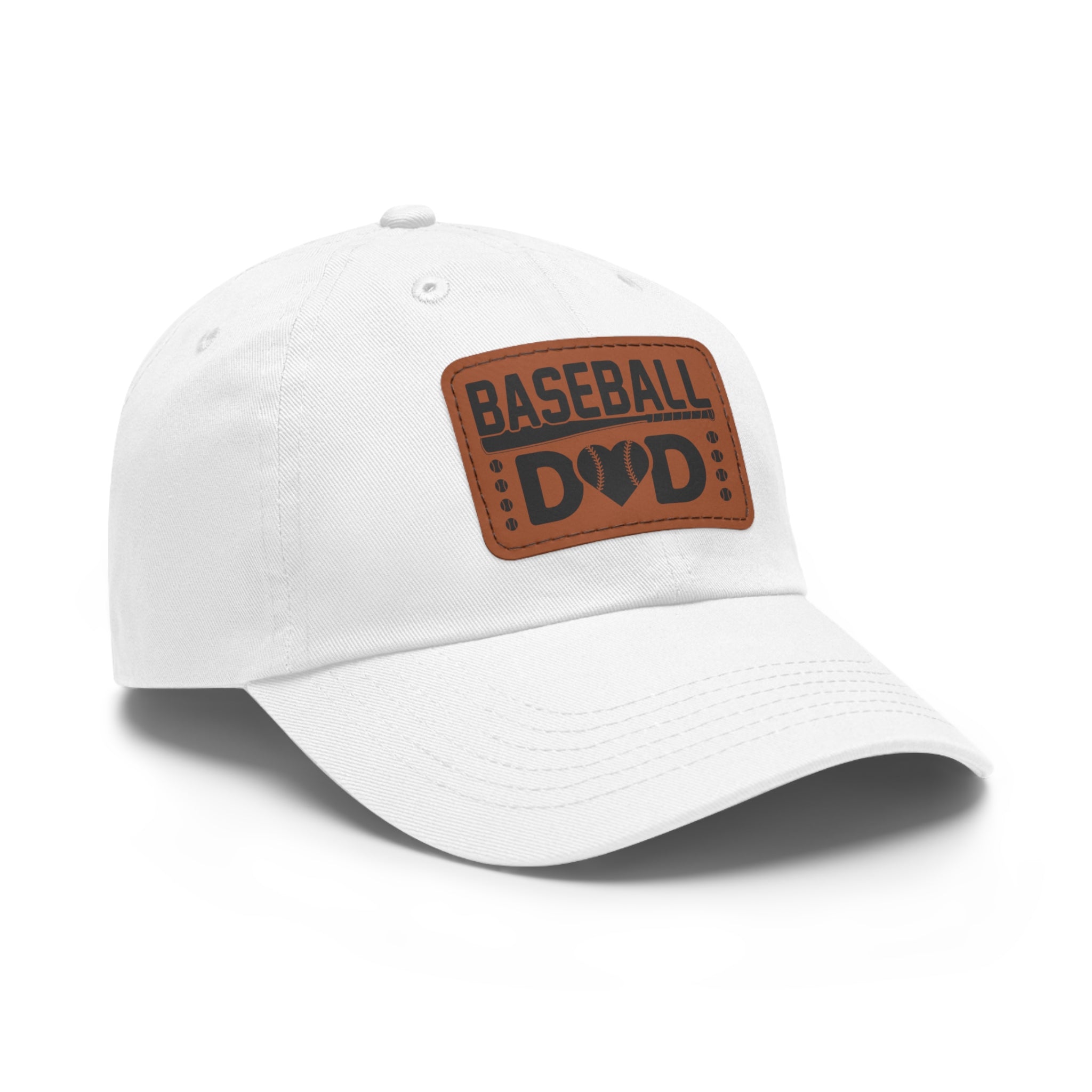 Baseball Dad Hat with Leather Patch - Perfect Gift for Father's Day, Sports Events, Casual Outings, or Birthday Celebrations, Stylish