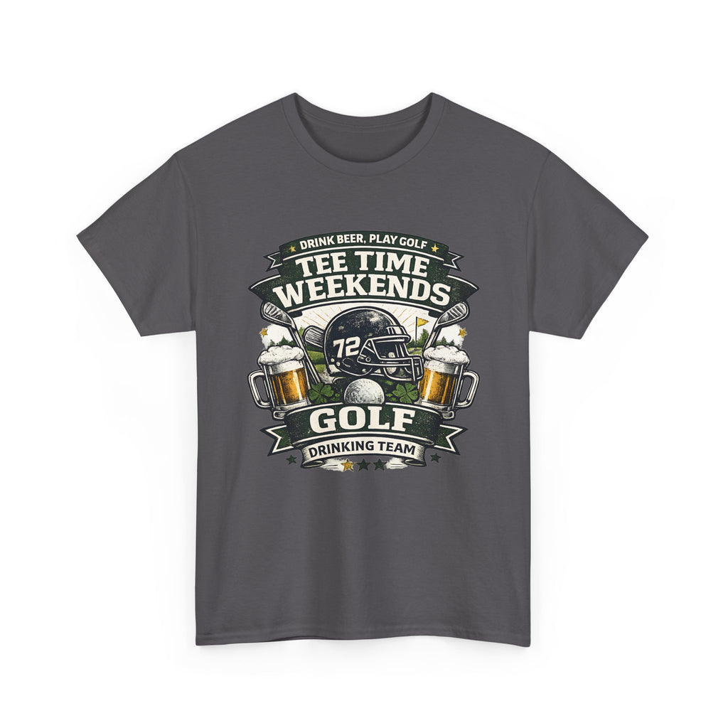 Golf & Beer T-Shirt – Tee Time Funny Golfing Graphic Tee