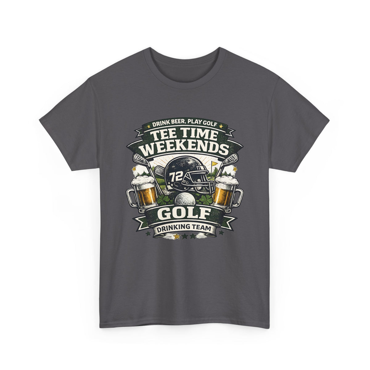 Golf & Beer T-Shirt – Tee Time Funny Golfing Graphic Tee