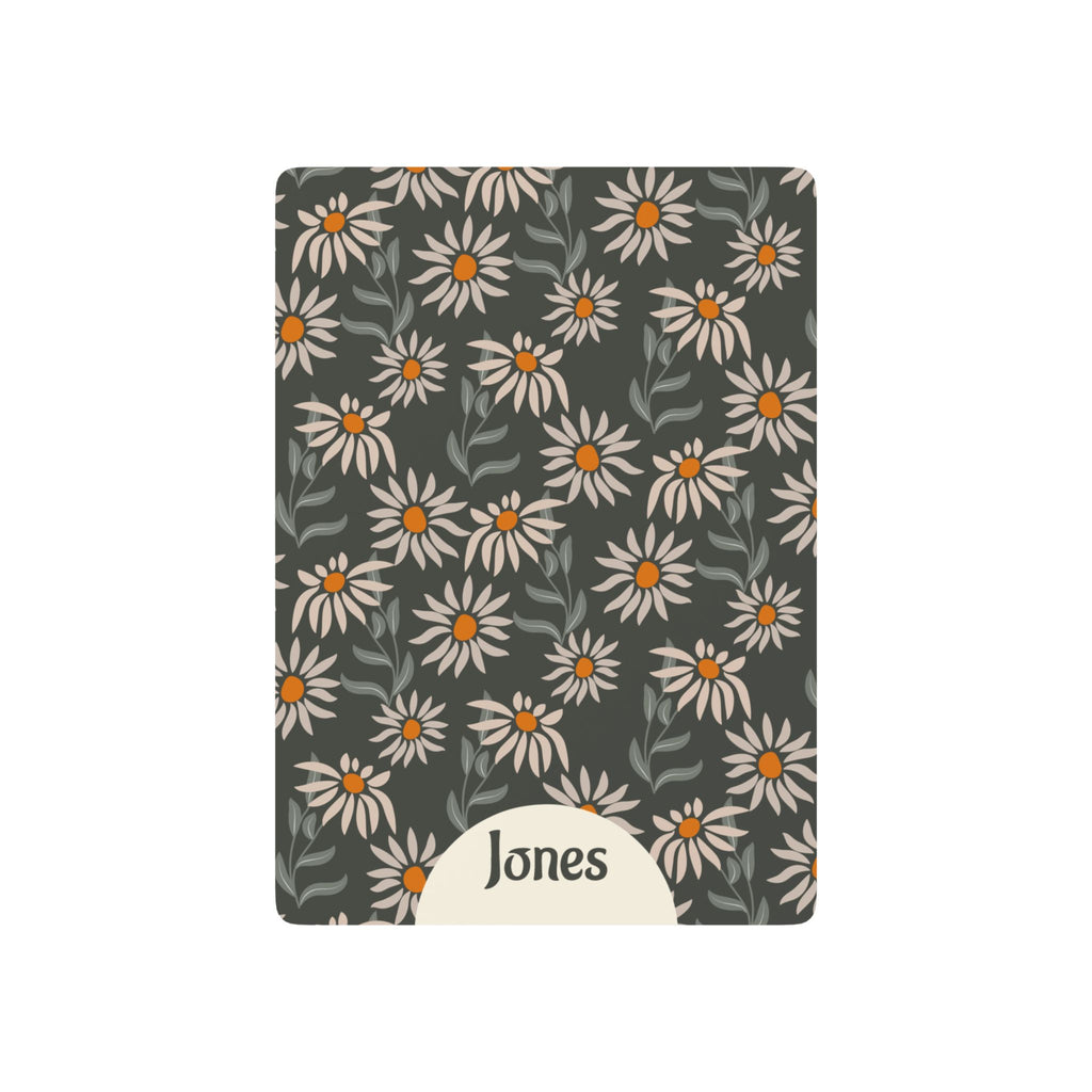 Personalized Family Name Poker Playing Cards – Daisy Floral Design