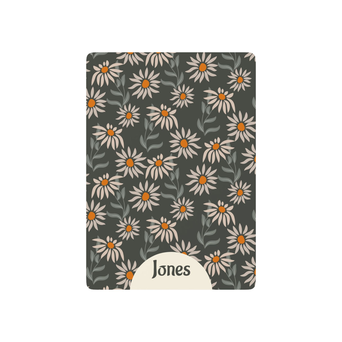 Personalized Family Name Poker Playing Cards – Daisy Floral Design