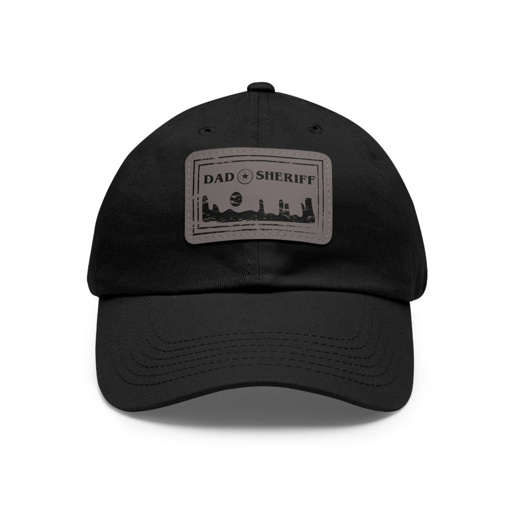 Dad Sheriff Leather Patch Hat – Western Law Enforcement Baseball Cap