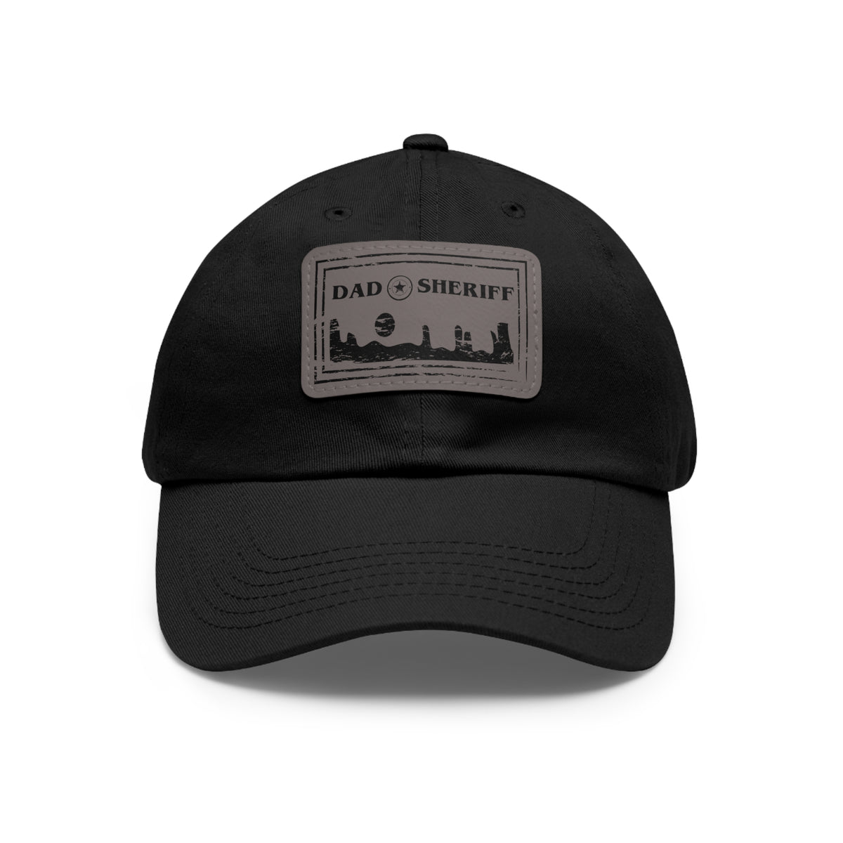 Dad Sheriff Leather Patch Hat – Western Law Enforcement Baseball Cap