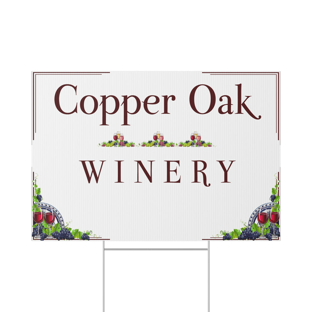 Personalized Winery Yard Sign – Custom Vineyard Business Sign Y6