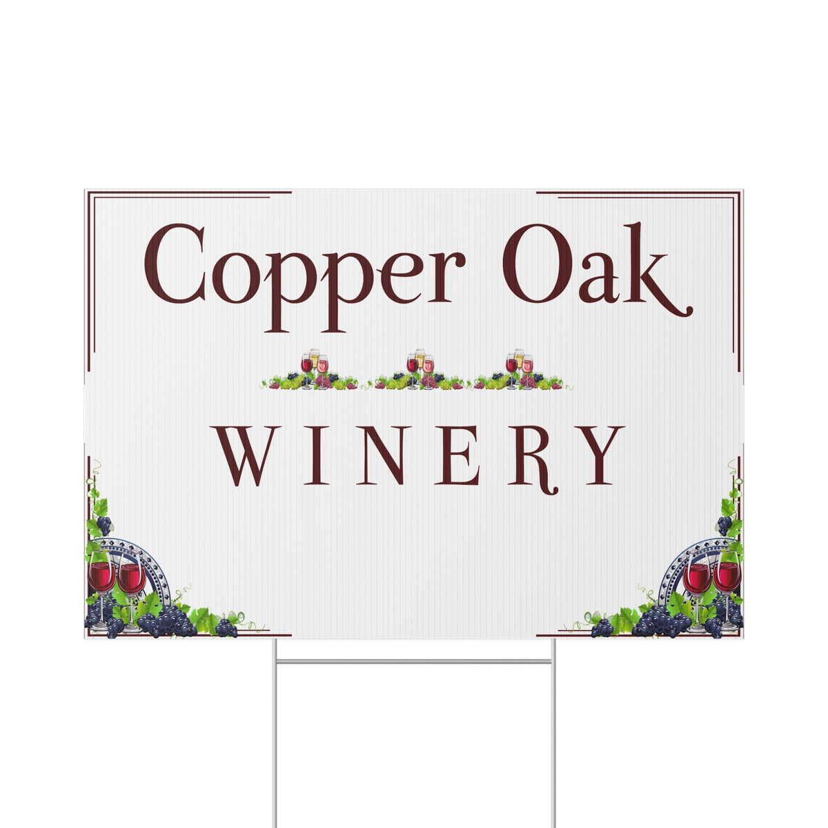 Personalized Winery Yard Sign – Custom Vineyard Business Sign Y6