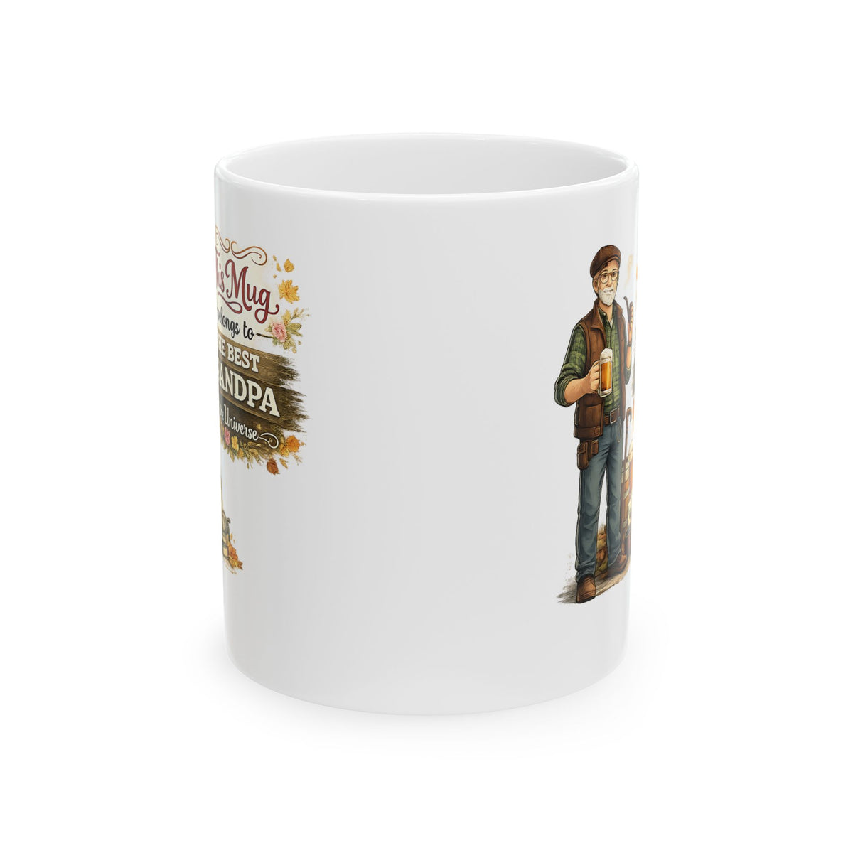 Best Grandpa Mug This Mug Belongs To The Best Grandpa in the Universe, Grandpa Coffee Mug Gift