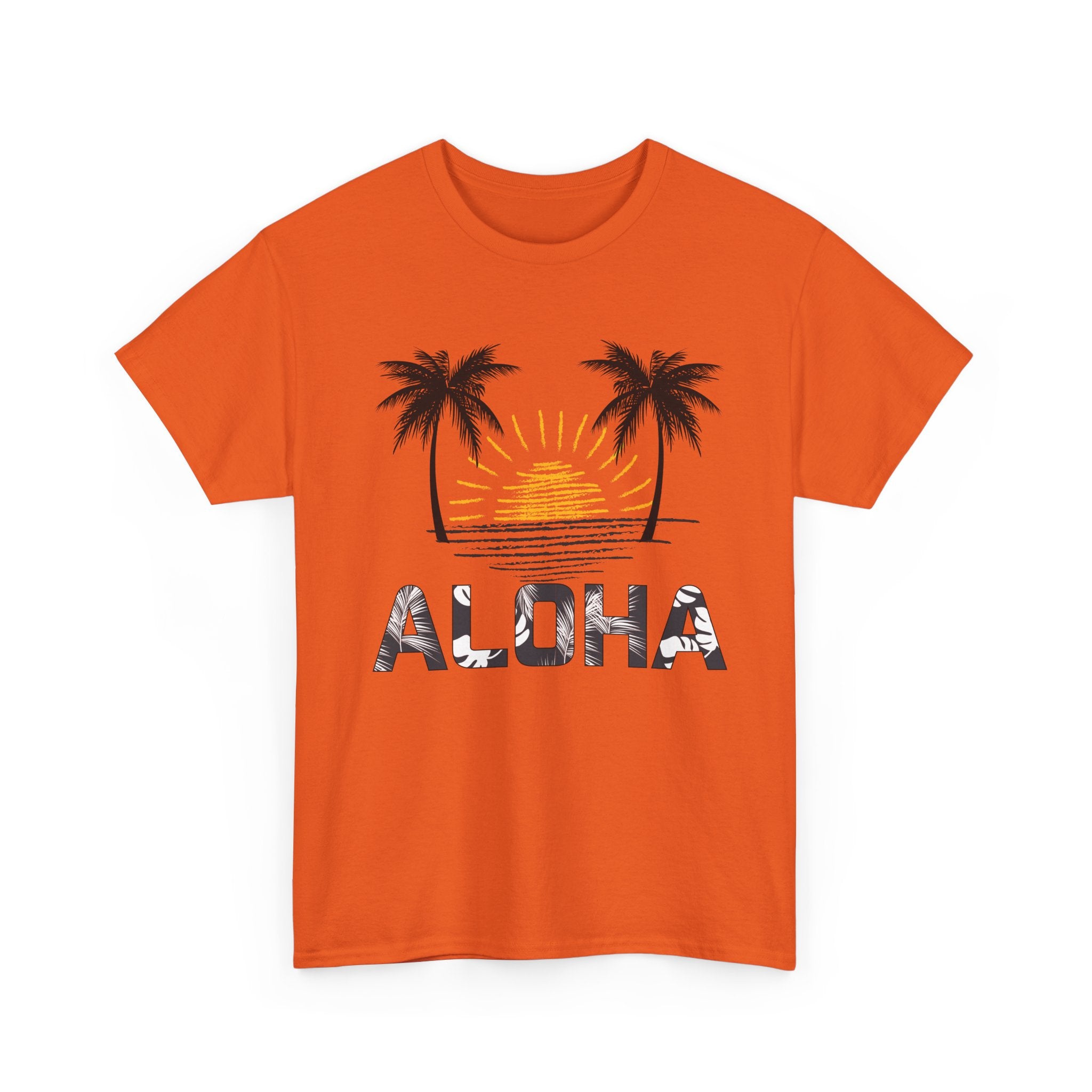 Aloha Palm Sunset T-Shirt — Hawaiian Beach Vibes Tee