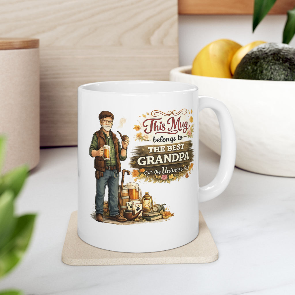 Best Grandpa Mug This Mug Belongs To The Best Grandpa in the Universe, Grandpa Coffee Mug Gift