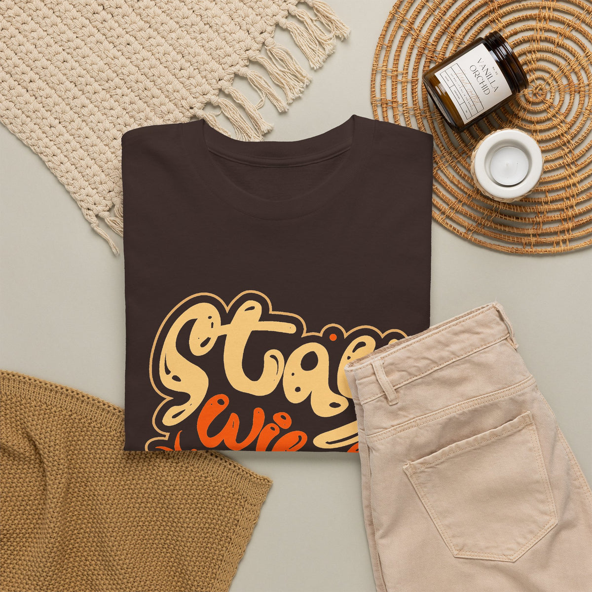 “Stay Wild and Free” T-Shirt – Boho Nature Graphic Tee