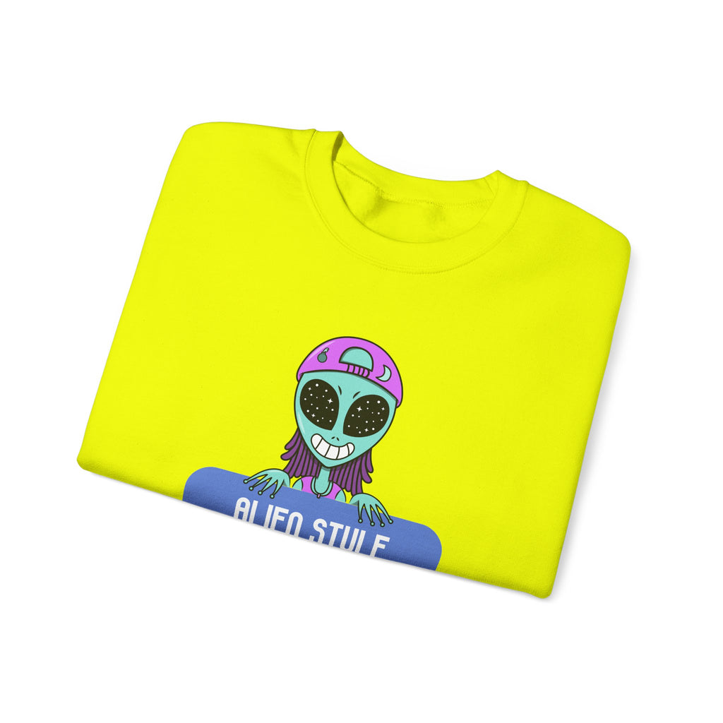 Alien Style Urban Sweatshirt, Unisex Crewneck