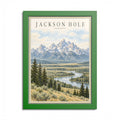 Jackson Hole Wyoming Vintage Framed Poster – Grand Teton Mountain Wall Art