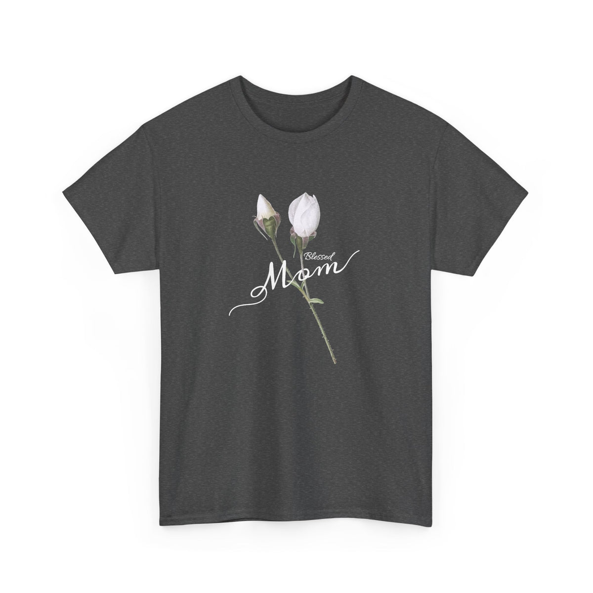 Mom Floral T-Shirt – Minimalist Women’s Cotton Graphic Tee