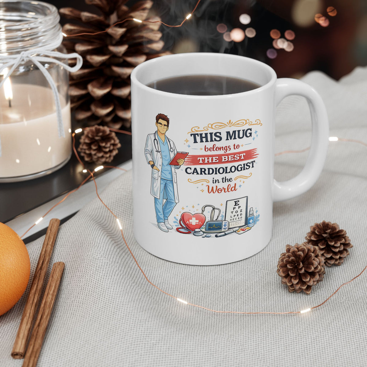 Best Cardiologist Mug This Mug Belongs To The Best Cardiologist in the World, Doctor Coffee Mug Gift