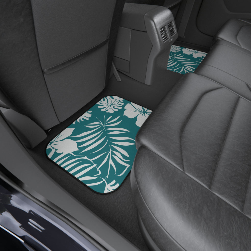 Tropical Floral Car Floor Mats – 4-Piece Set