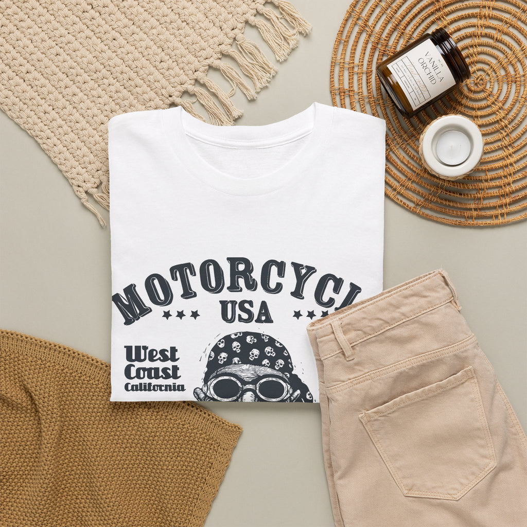USA Motorcycle T-Shirt – Vintage Biker Life Graphic Tee