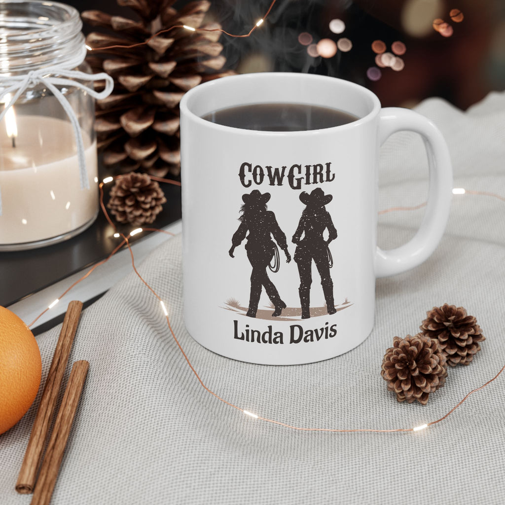 Personalized Cowgirl Mug with Name – Western Cowgirl Gift