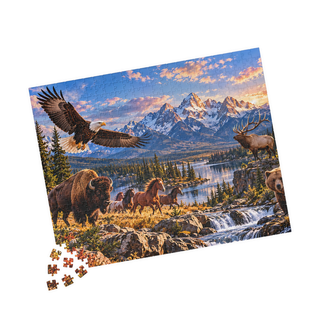 American Wildlife Puzzle – Mountain Wilderness Jigsaw Puzzle (110, 252, 520, 1014-piece)