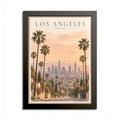 Los Angeles California Vintage Framed Poster – Skyline Wall Art