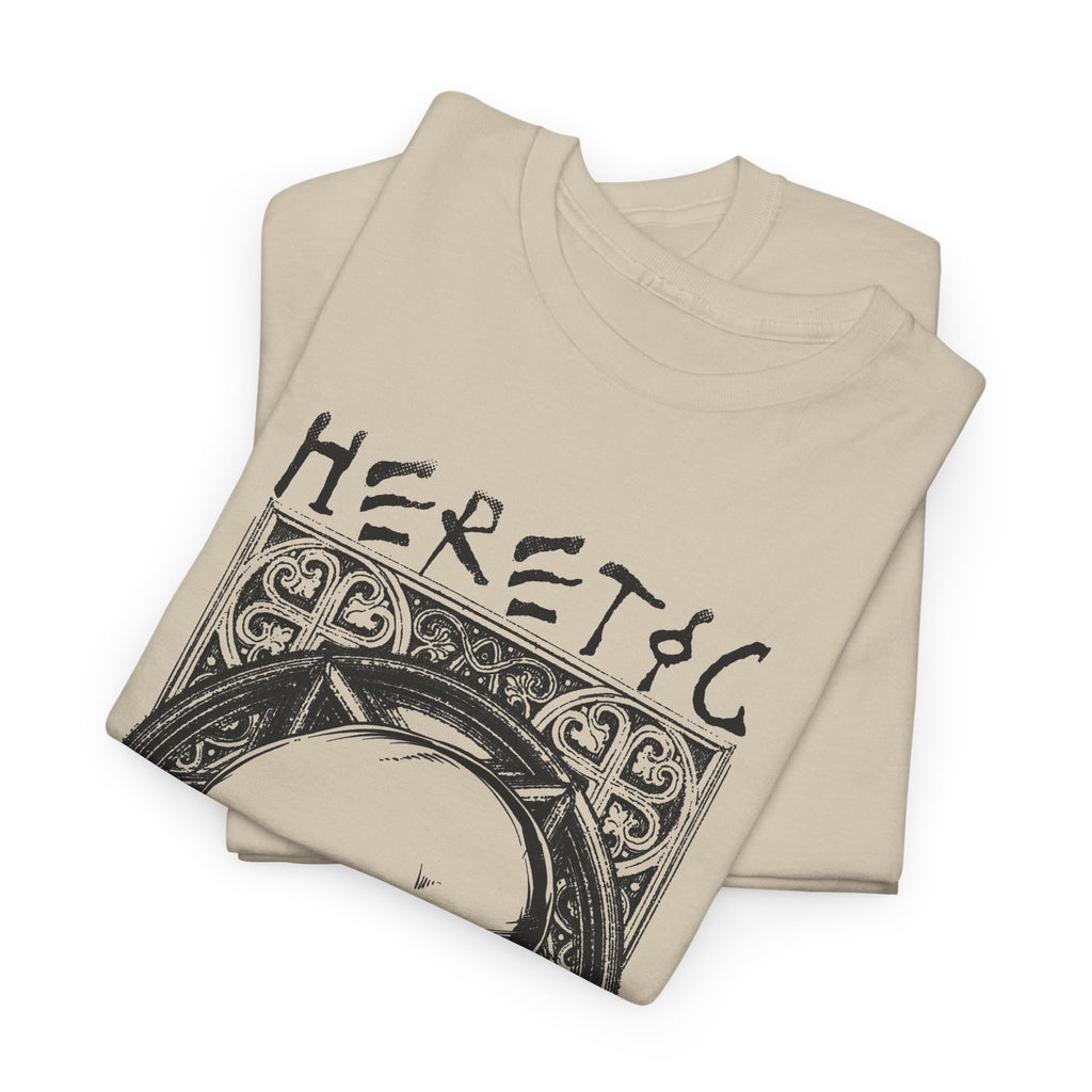 Heretic Skull T-Shirt – Gothic Pentagram Dark Graphic Tee