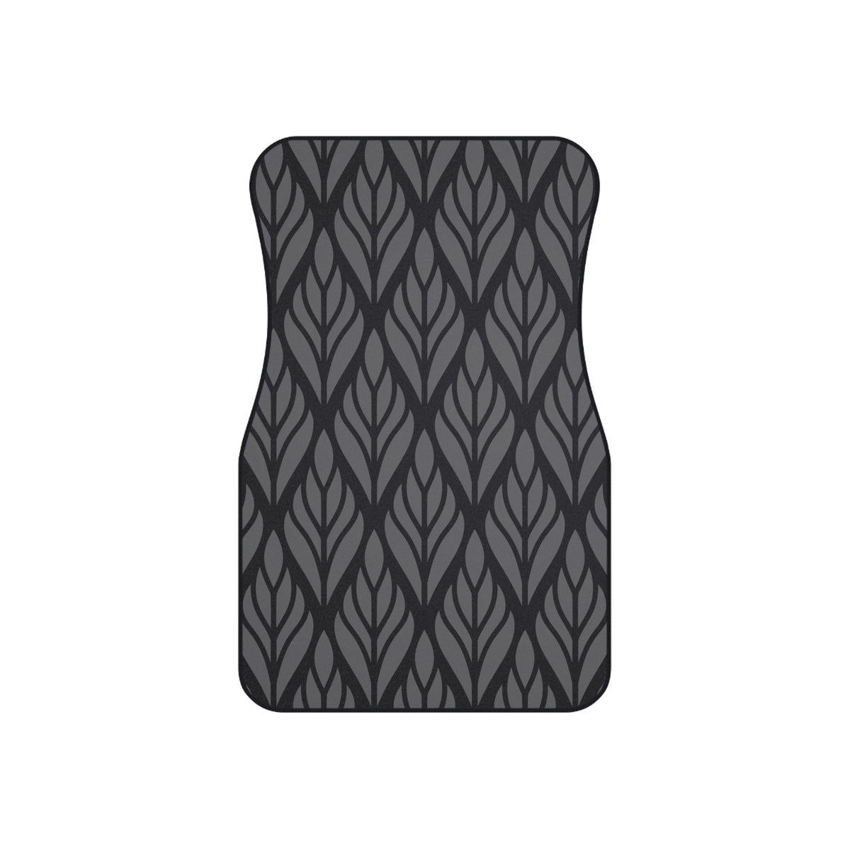 Black Geometric Car Floor Mats – Modern 4-Piece Set