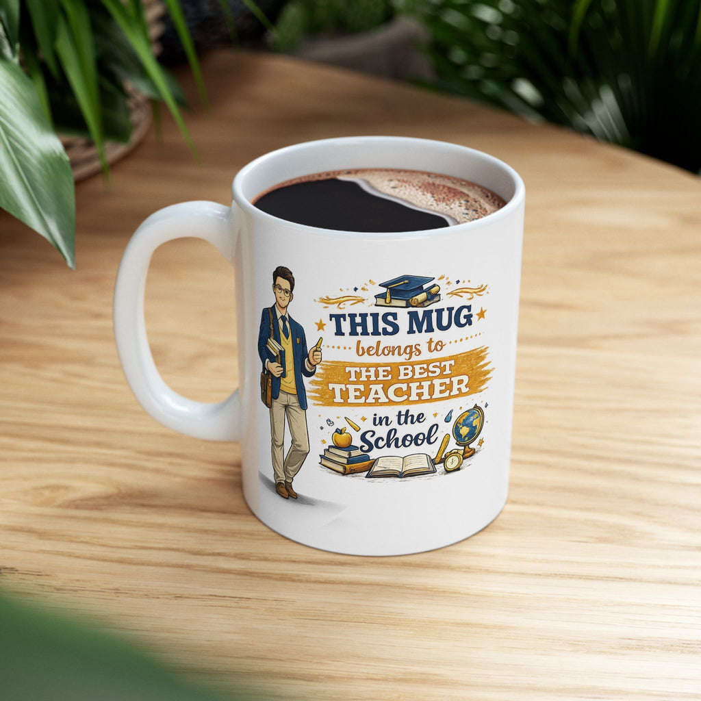 Best Teacher Mug This Mug Belongs To The Best Teacher in the School, Teacher Coffee Mug Gift