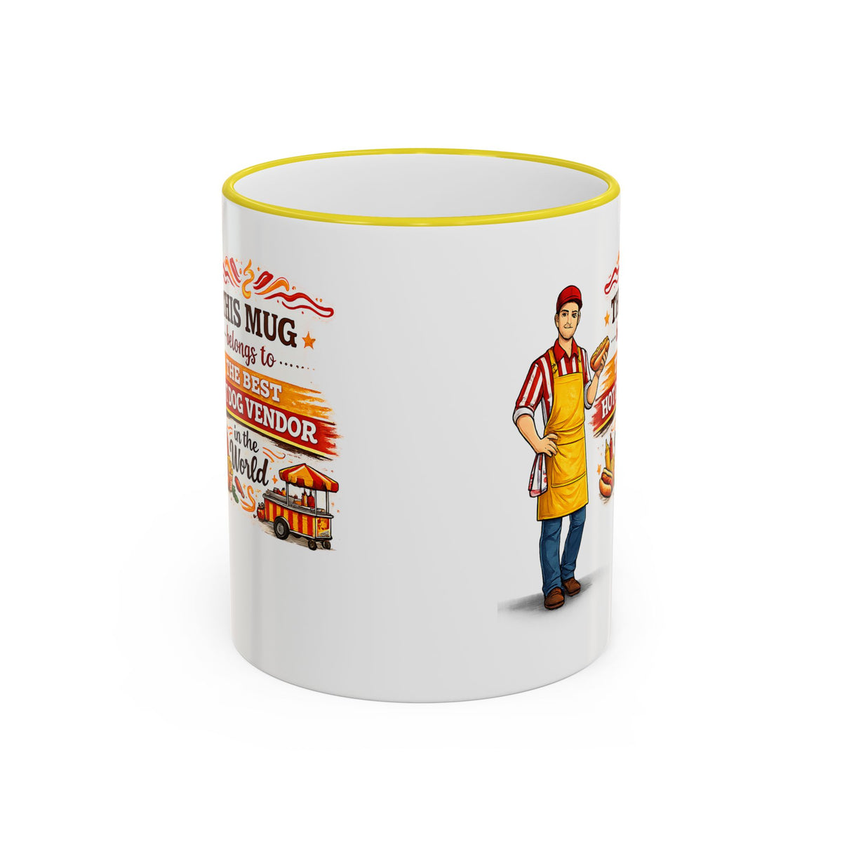 Best Hot Dog Vendor Mug This Mug Belongs To The Best Hot Dog Vendor in the World, Funny Food Seller Gift