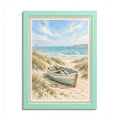 Coastal Rowboat Framed Poster – Peaceful Beach Wall Art