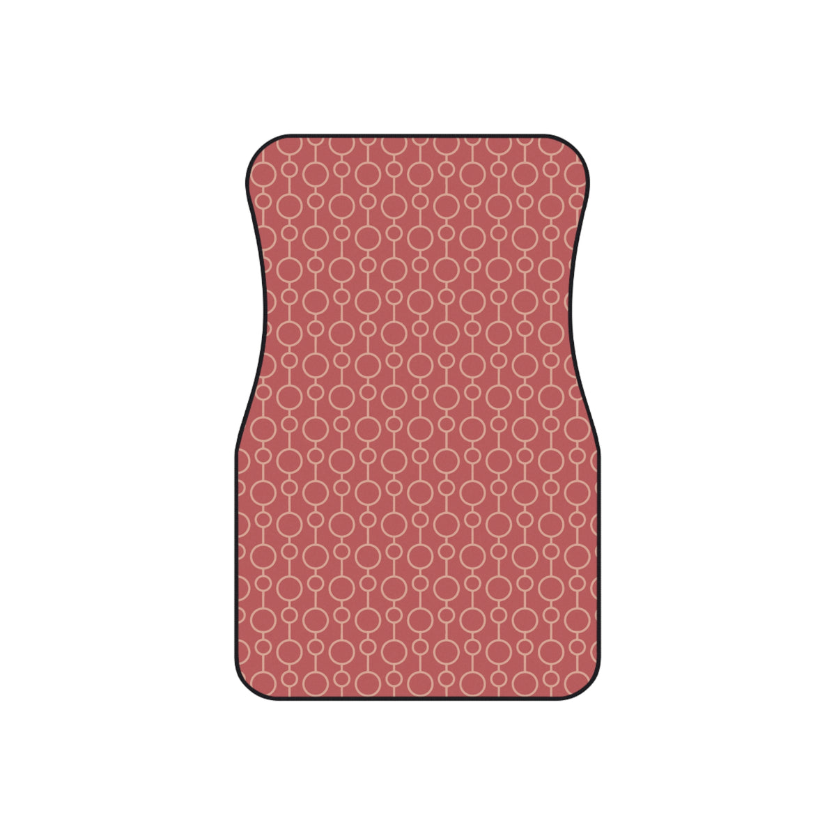 Dusty Rose Geometric Car Floor Mats – 4-Piece Set