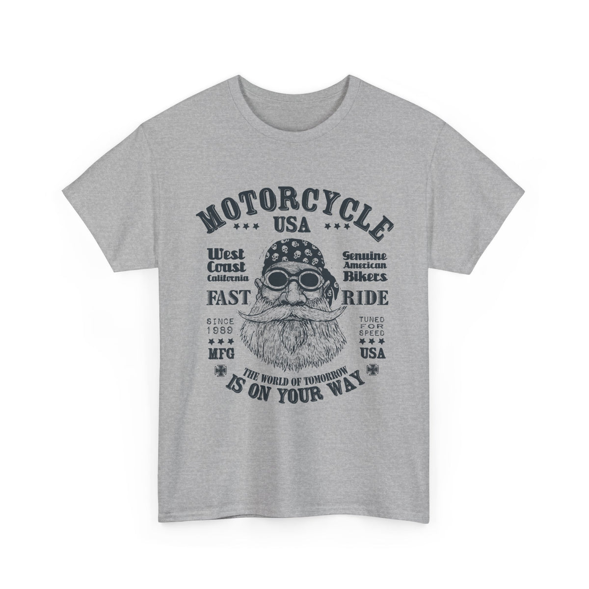 USA Motorcycle T-Shirt – Vintage Biker Life Graphic Tee