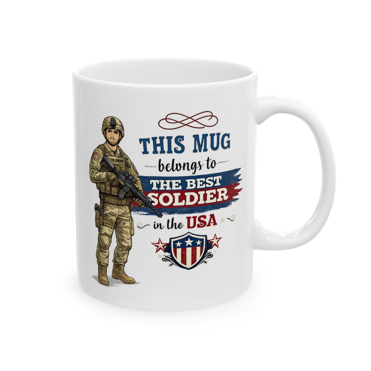 Best Soldier Mug  This Mug Belongs To The Best Soldier in the USA, Military Gift Coffee Mug, Veteran Cup