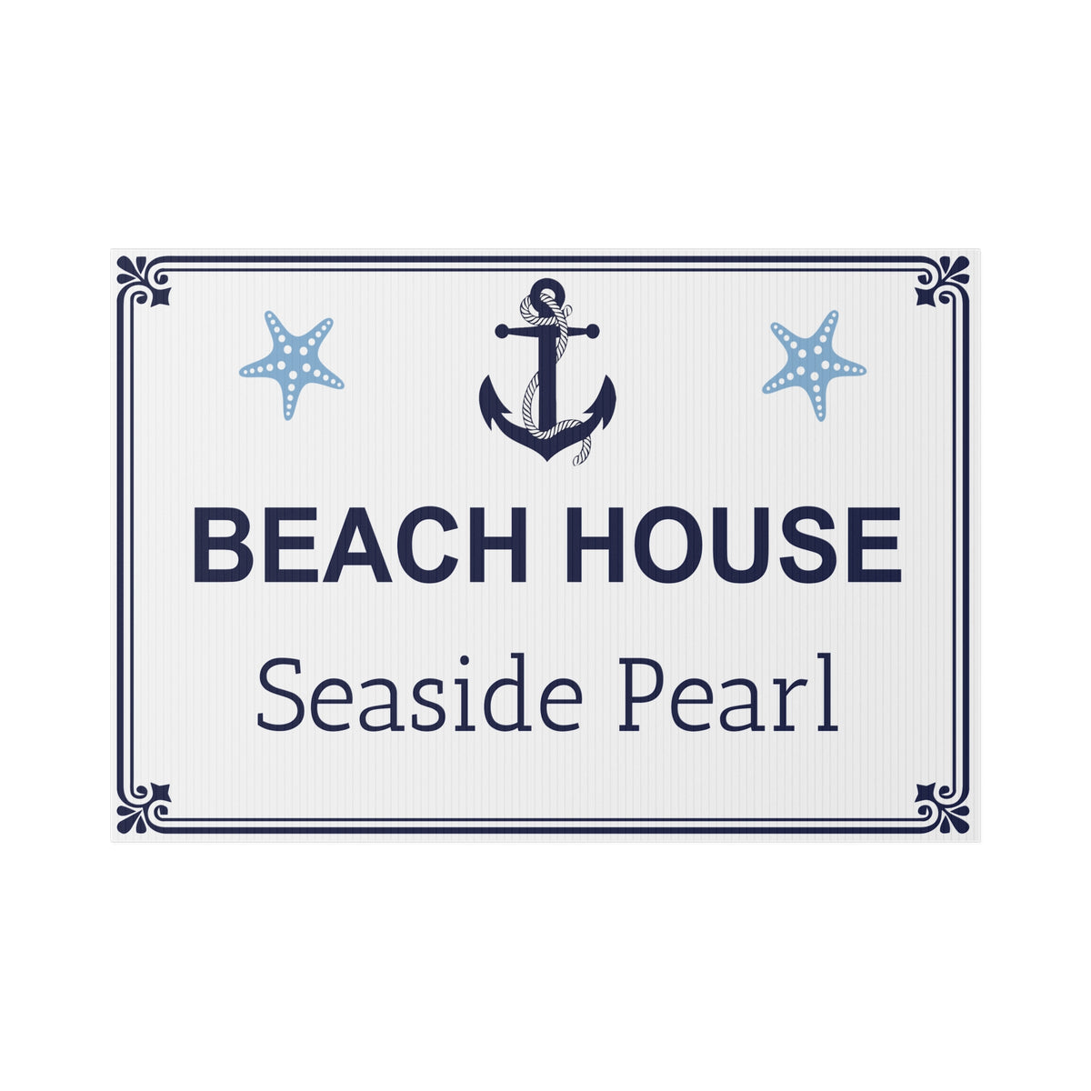 Personalized Beach House Lawn Sign – Custom Coastal Property Name Sign Y7