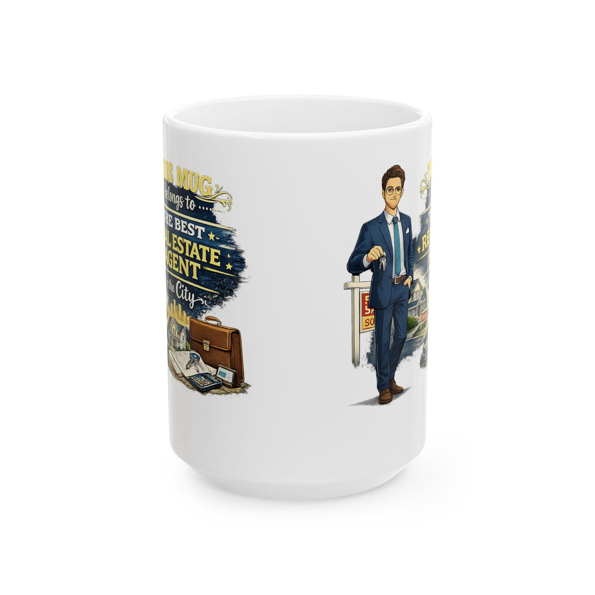 Best Real Estate Agent Mug This Mug Belongs To The Best Realtor in the City, Real Estate Gift Coffee Mug