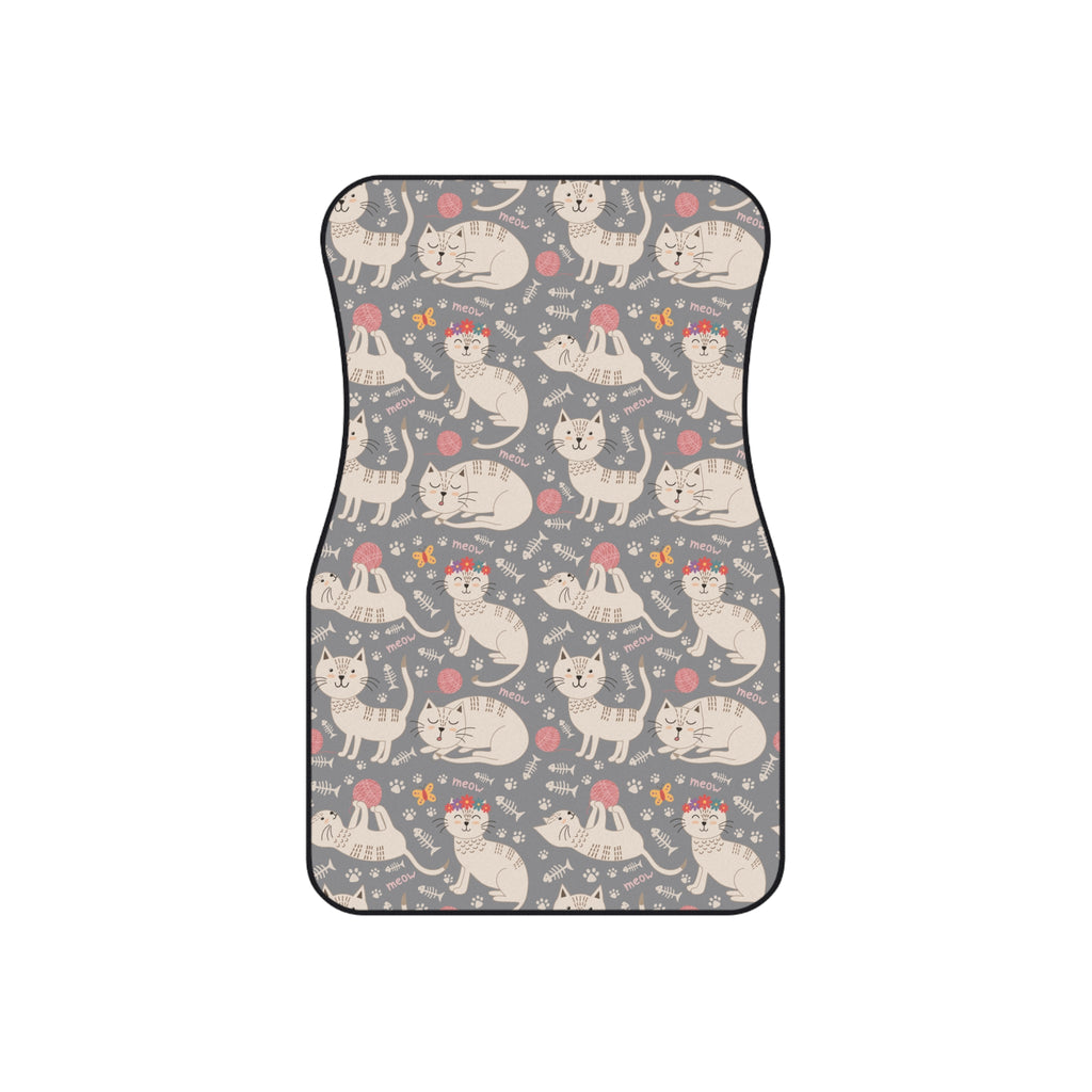 Cute Cat Car Floor Mats – Cat Lover 4-Piece Set