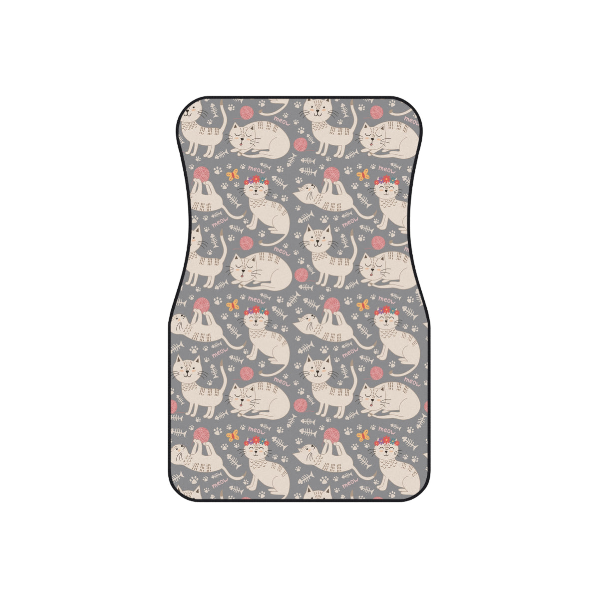 Cute Cat Car Floor Mats – Cat Lover 4-Piece Set
