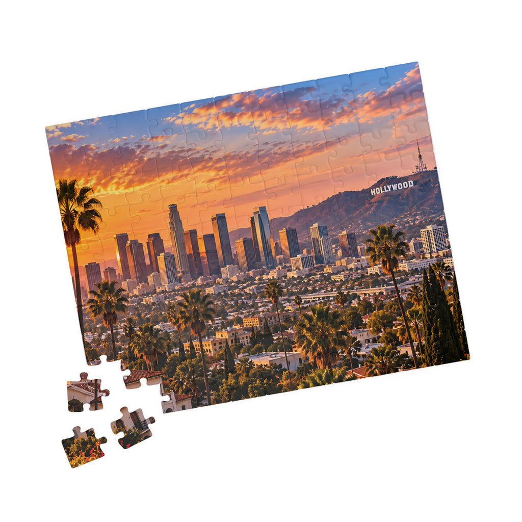 Los Angeles Puzzle – Hollywood & California Skyline Jigsaw Puzzle (110, 252, 520, 1014-piece)