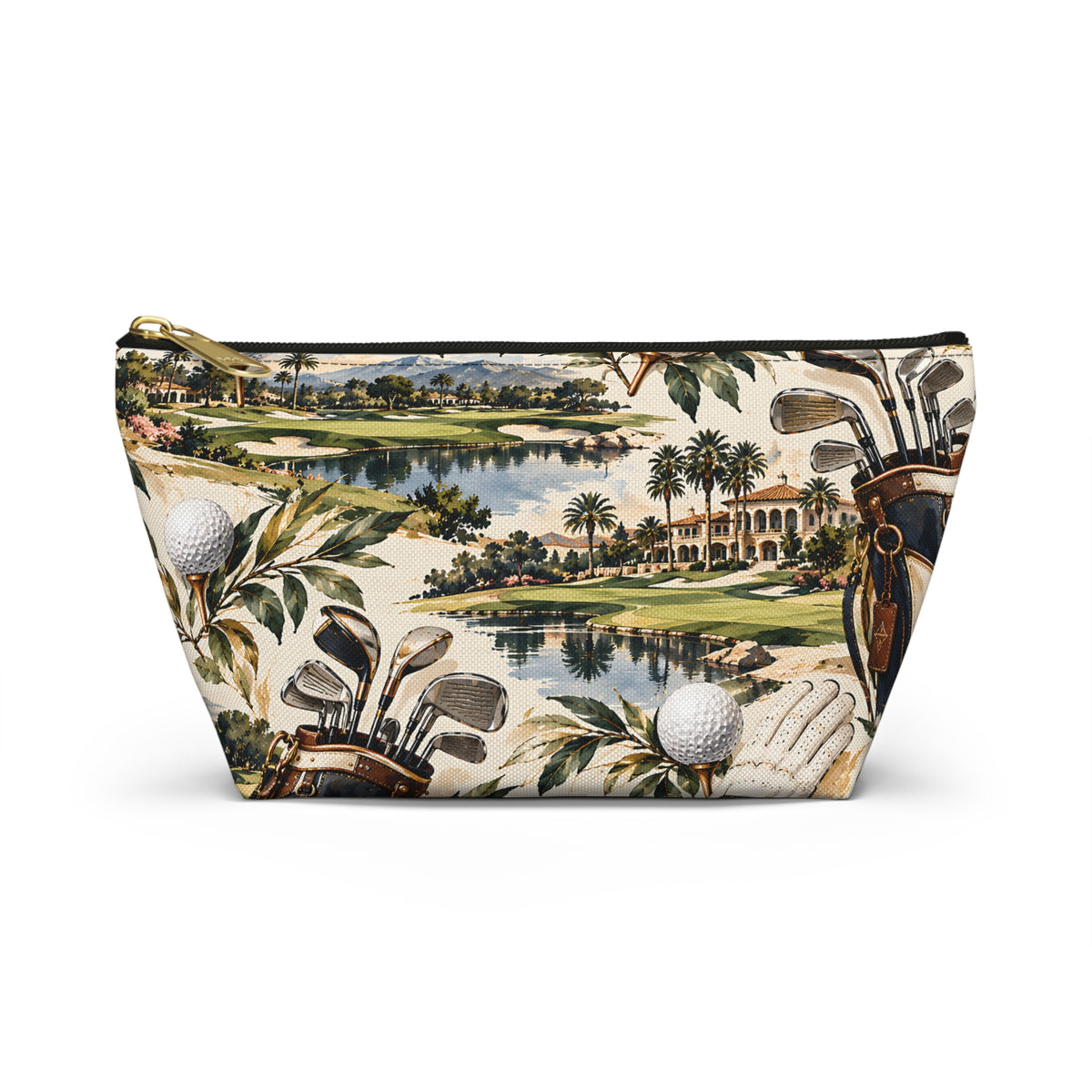Vintage Golf Pouch – Classic Country Club Print