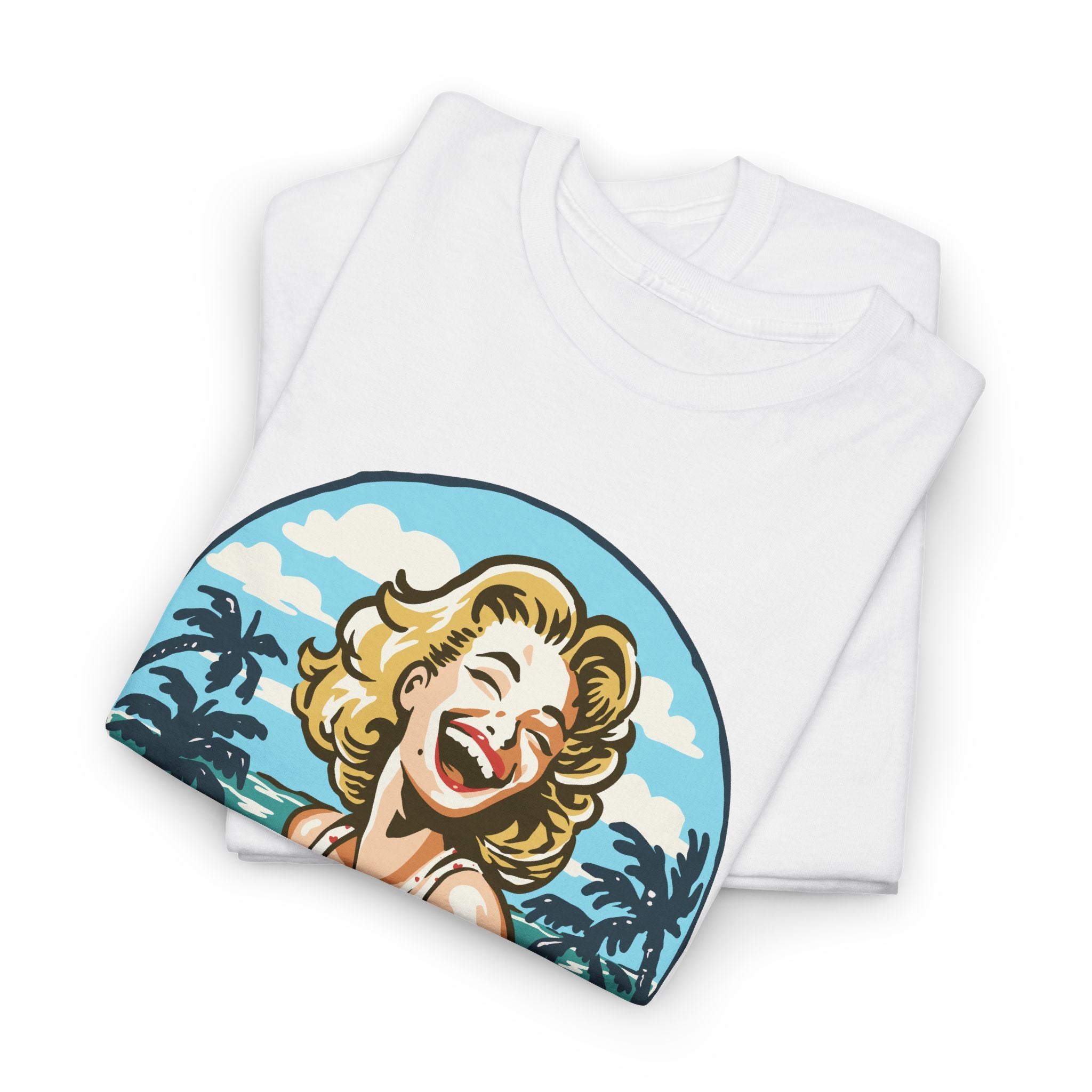 Vintage Beach Girl Graphic T-Shirt | Retro Summer Style Tee – Bamerix