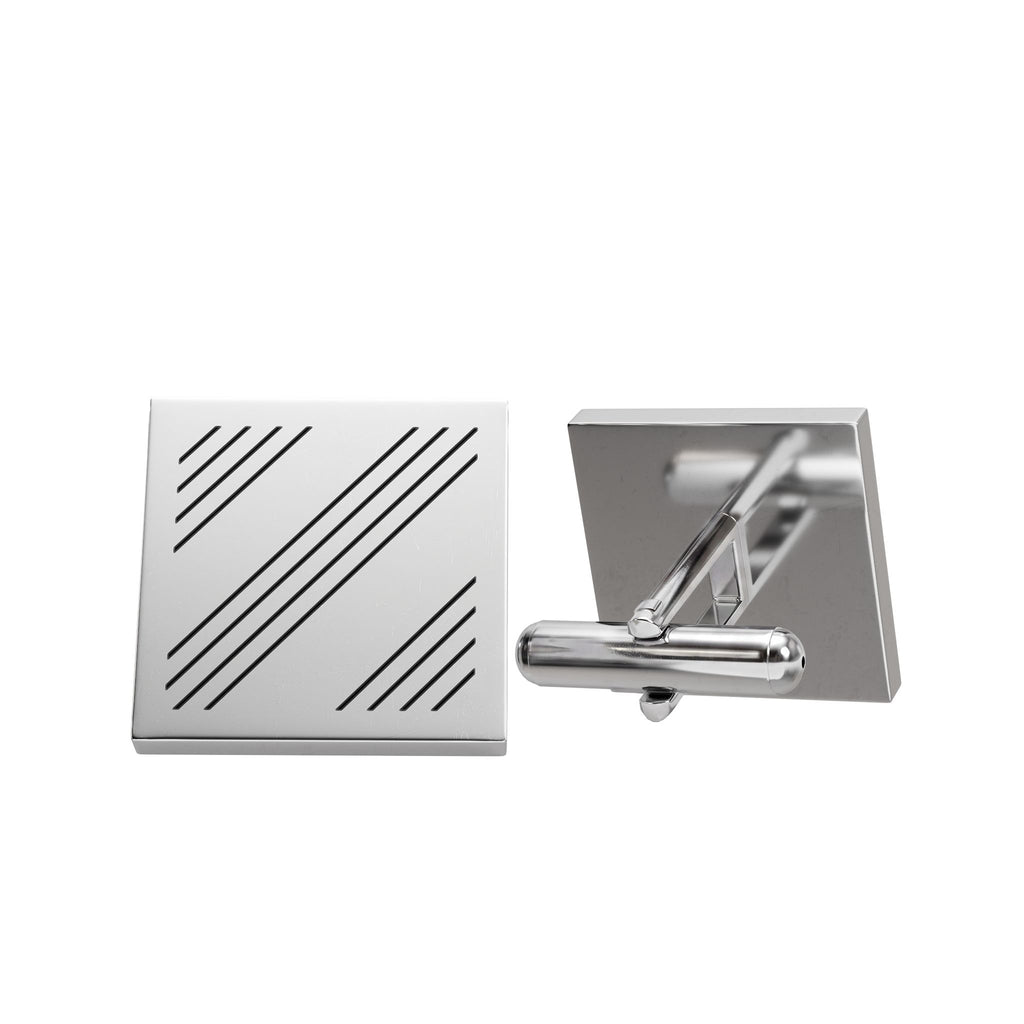 Geometric Line Cufflinks – Minimalist Gold Cufflinks for Men